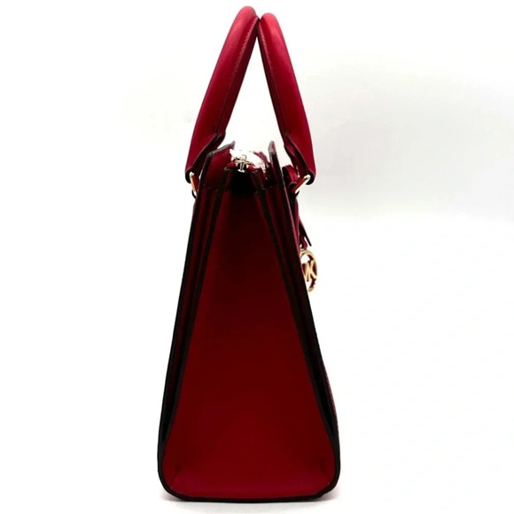 Michael Kors Sheila Medium Center Zip Satchel Bag Bright Red - Picture 4 of 13